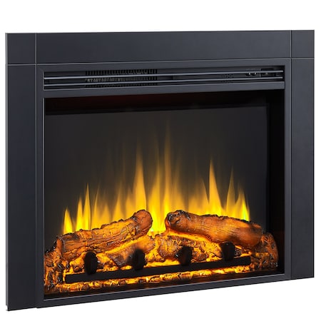 Edendirect 32'' Ventless Electric Fireplace Insert, Black, Remote Control, 750W/1500W EF455B
